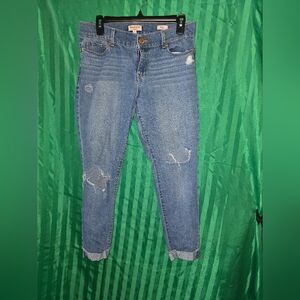 Juicy Couture Women's Skinny Ankle Distressed Jeans Size 8 Pre-owned Rolled Cuff